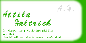 attila haltrich business card